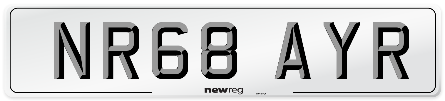 NR68 AYR Number Plate from New Reg